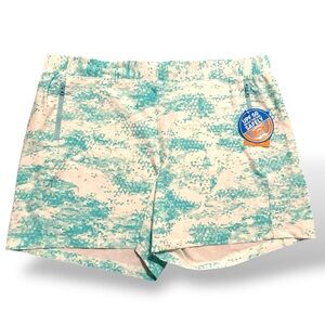 Lands' End Teal and Cream Patterned Shorts